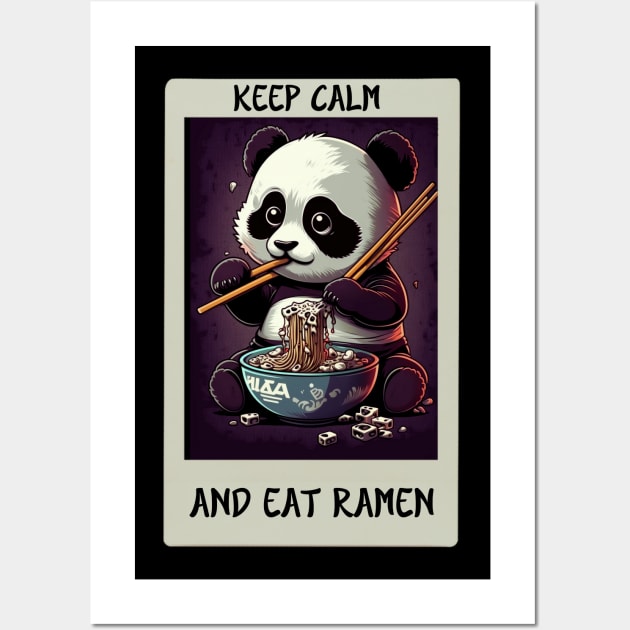 Panda Sweet Ramen Eat Cute Wall Art by Fifi Art